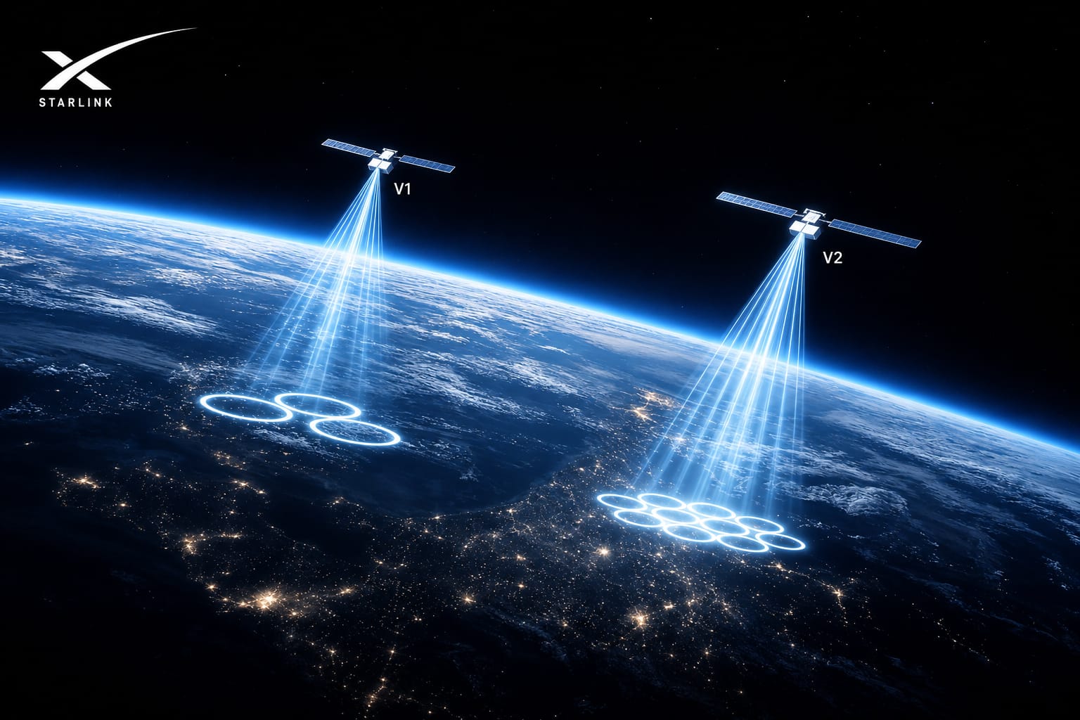 A Starlink satellite internet terminal connected to a low-Earth-orbit network, representing the Starlink hardware and network engineering surface at SpaceX.